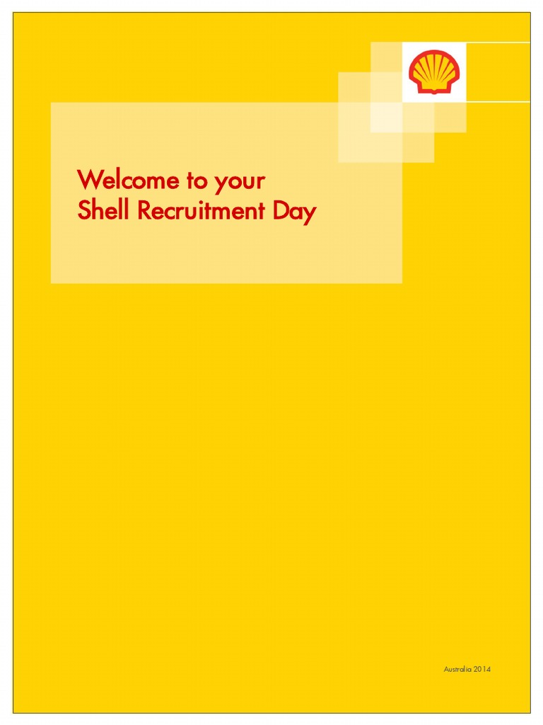 Shell Recruitment Day Briefing Pack PDF Recruitment Competence