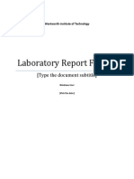 Laboratory Report Format