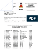 Ordin de Inmatriculare a Medicilor Si Farmacistilor Inregistrati La Cursurile de Perfectionare Pentru Luna Februarie 20141