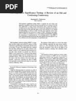 Null hypothesis significance testing