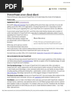 Powerpoint Cheat Sheet