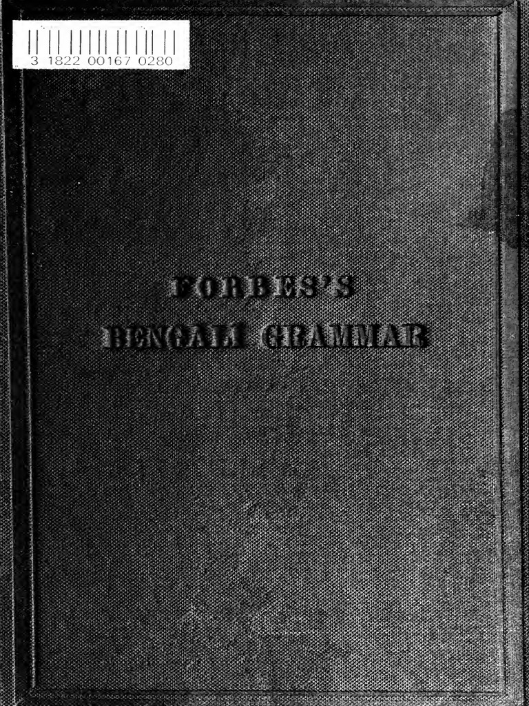 Grammarofbengali00forbiala Bw Grammatical Tense Consonant