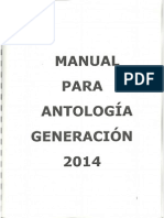 Manual para Antología Generación 2014