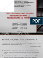 Tipos de Estimaciones. Gerencia PDF