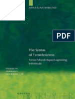 Anna-Lena Wiklund, The Syntax of Tenslessness. Tense, Mood, Aspect - Agreeing Infinitivals