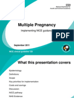 Implementing NICE guidance on multiple pregnancies