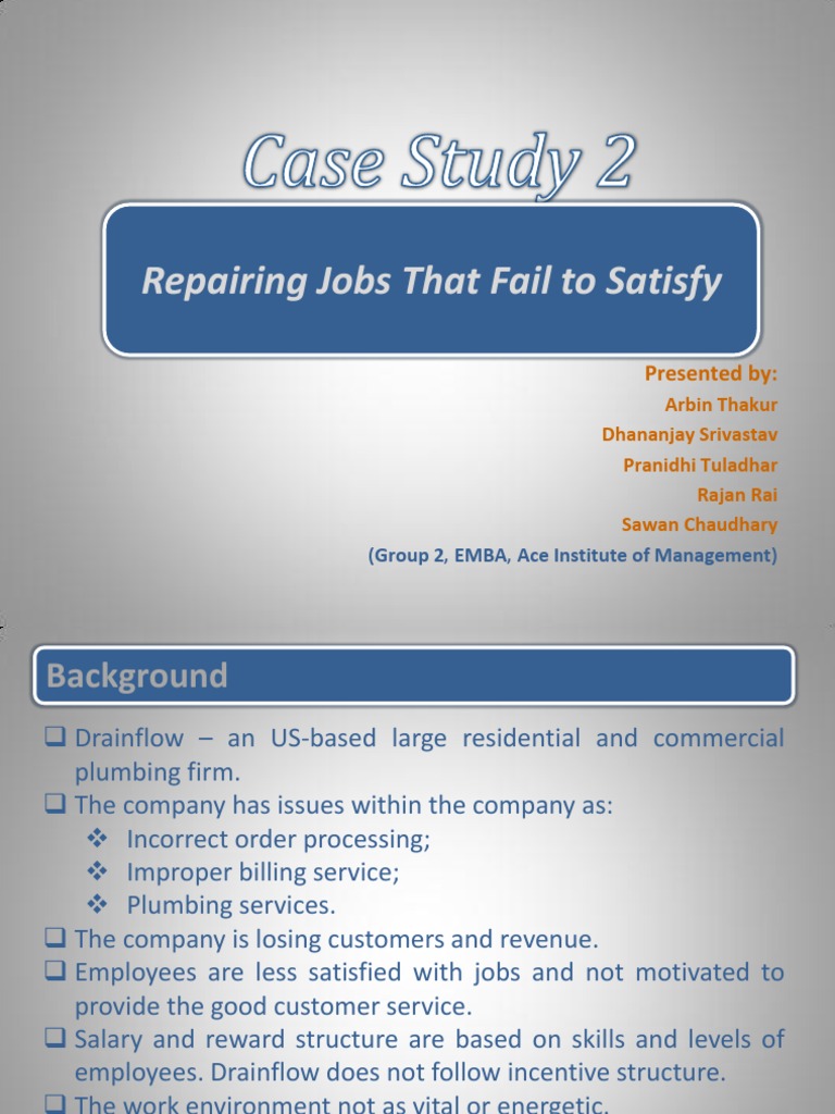 Case Study 2 Repairing Jobs That Fail to Satisfy Employee Retention