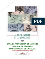 Guía de Prevención de Lesiones de Espalda para Los Profesionales de La Salud