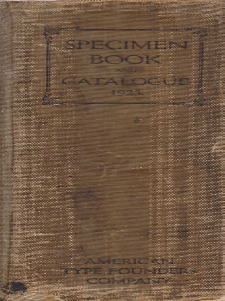 1923 Atf Specimen Book | PDF | Books | Written Communication