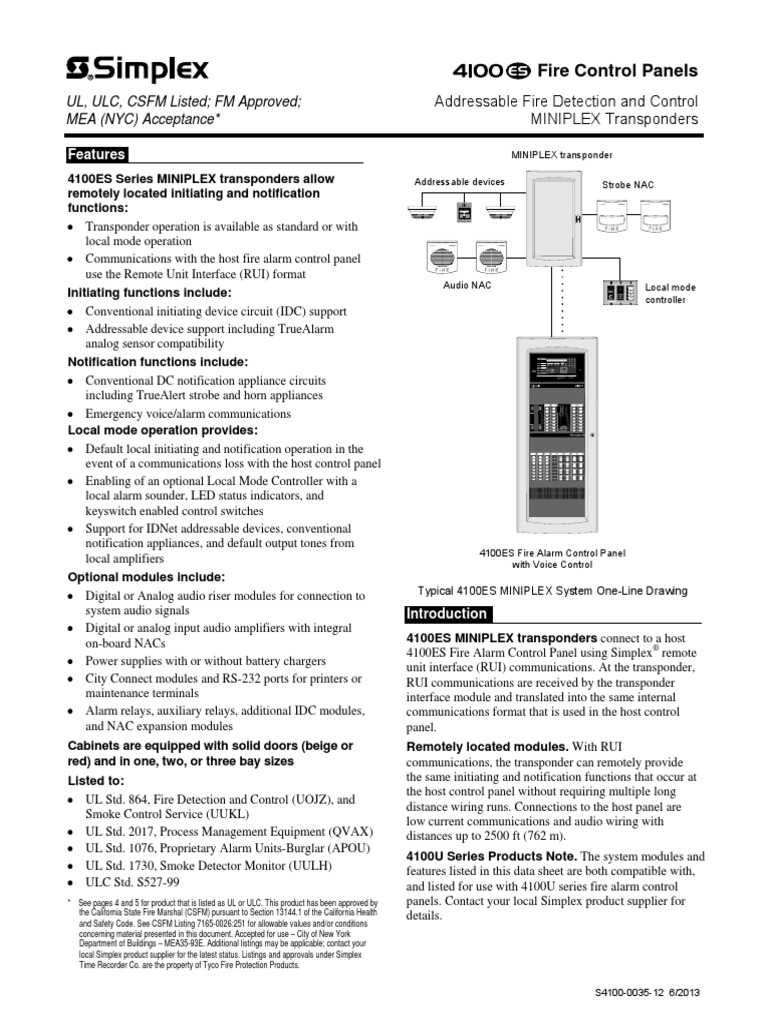 Simplex 41000035 Amplifier Power Supply