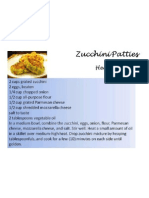 Zucchini Patties Recipe