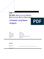 Ds-030 Application Setup Document
