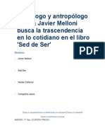 El Teólogo y Antropólogo Jesuita Javier Melloni