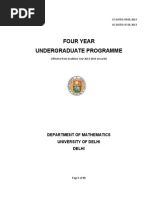 4 Year Syllabus Maths Du