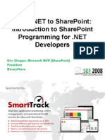 From .NET to SharePoint - Introduction to SharePoint Programming for .NET Developers
