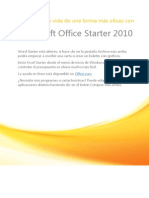 Administre Su Vida de Una Forma Más Eficaz Con Microsoft Office Starter 2010 PDF