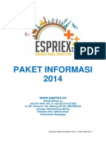 Info Packet Business Model Competition - Espriex 2014