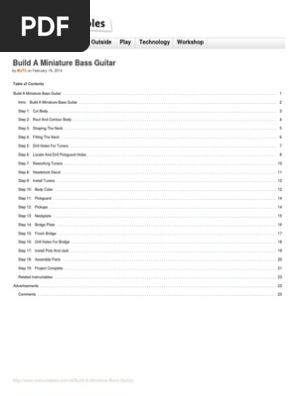 Build a Miniature Bass Guitar