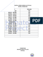 JADWAL PERTANDINGAN