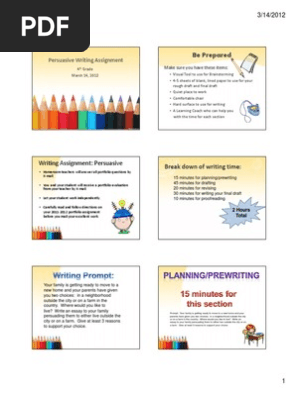 Persuasive Writing Assignment