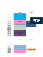 Schedule for 1st Sem