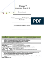 5° GRADO, Bloque V