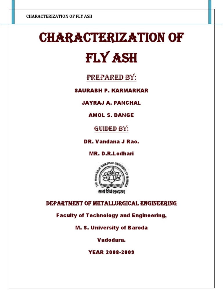 Characterization of Fly Ash | PDF | Fly Ash | Concrete