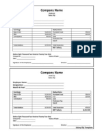 Salary Slip Template