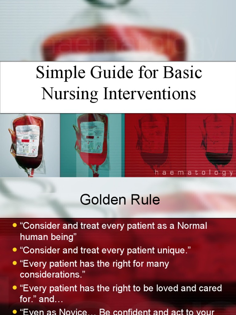 Basic Nursing Interventions Guide | PDF | Nursing | Physical Examination