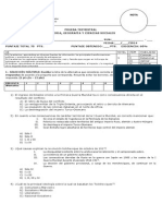 Prueba Trimestral - Primero Medio 2014