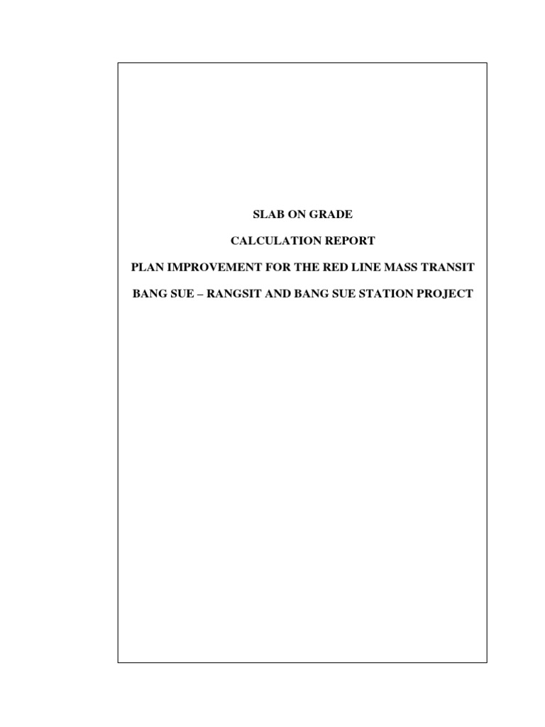 Slab On Grade-Calculation Report | PDF | Materials | Engineering