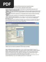 Creating A LSMW Using Standard Batch or Direct Input Recording