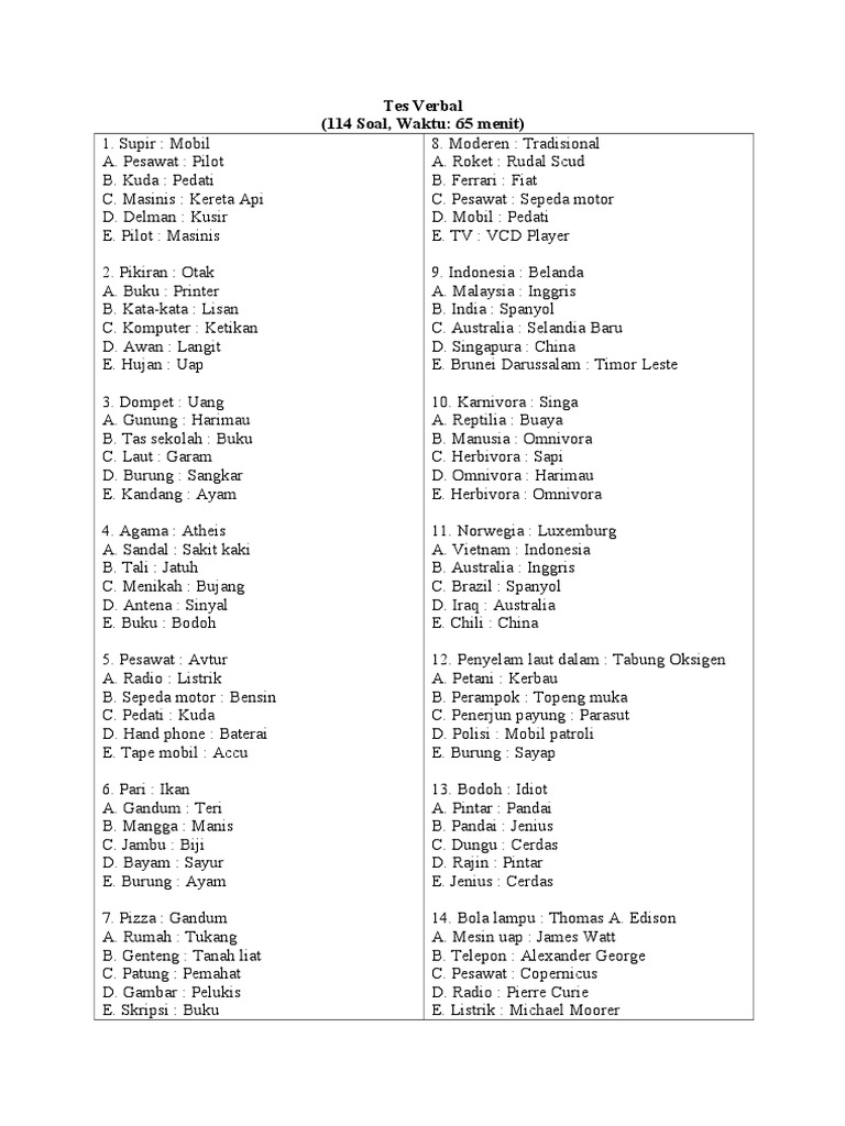 Soal Tpa Sipencatar Pdf