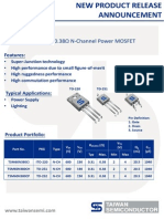TSM60N380: 600V, 11A, 0.38 N-Channel Power MOSFET
