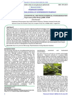Phytochemical Pharmacognostical and Physicochemical Standardization of Peperomia Pellucida (L.) Hbk.