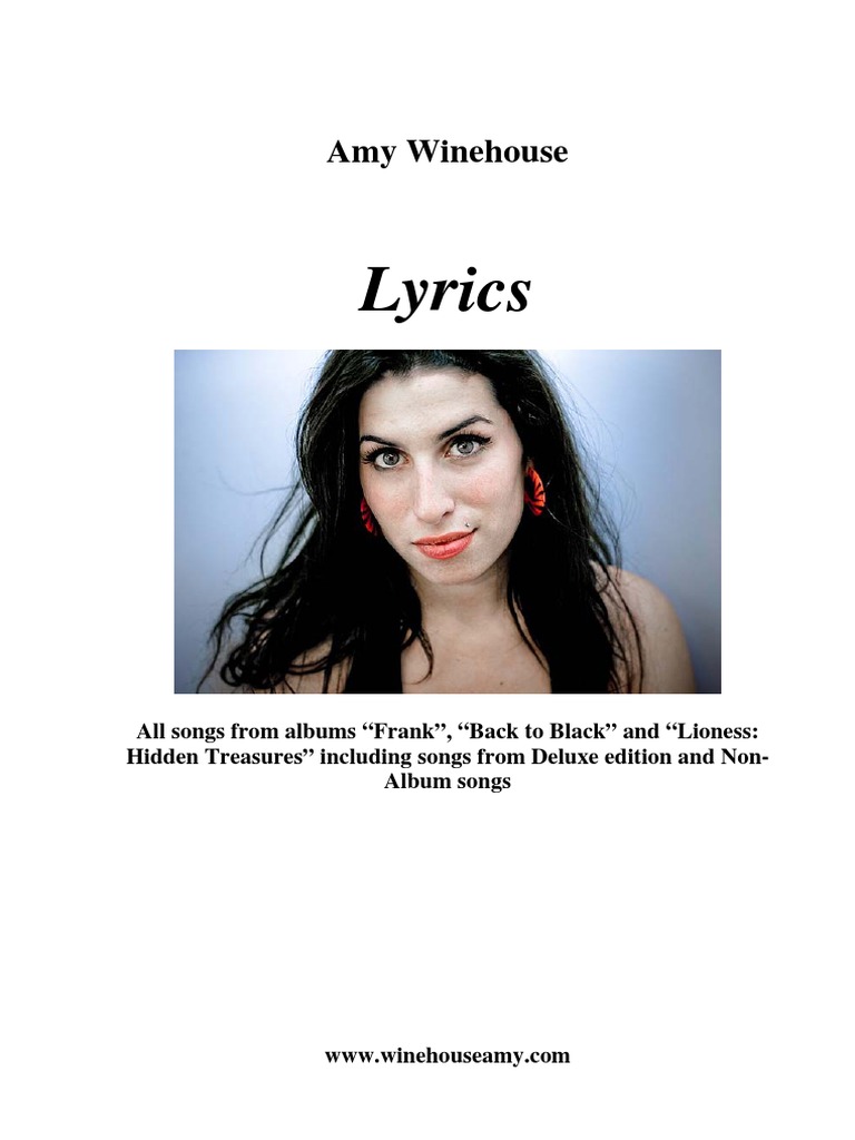 Amy Winehouse – Back to Black Lyrics