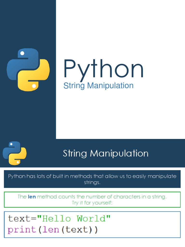 String Manipulation - Python  PDF