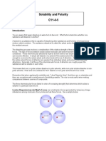 Solubility and Polarity C11!4!5