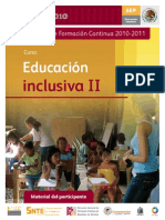 Material Del Participante, Educacion Inclusiva Modulo II
