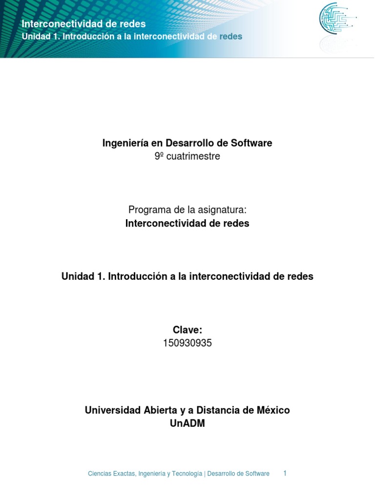 Unidad 1. Introducción A La Interconectividad de Redes | PDF ...