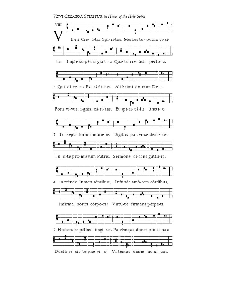 Veni Creator Spiritus PDF Christian Worship And Liturgy Christian