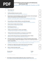 Checklist For Registration Under Section 54