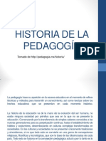 Historia de La Pedagogía