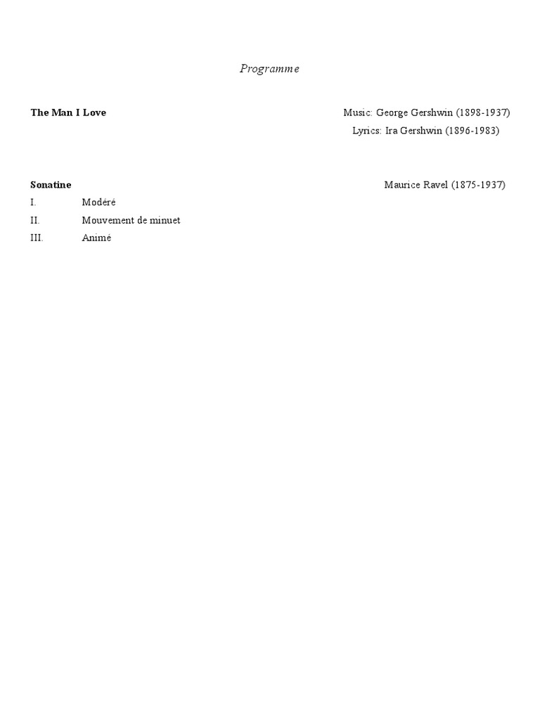 Masterclass Program Notes | PDF | Entertainment (General)