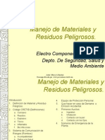 Manejo de Materiales y Residuos Peligrosos.: Electro Componentes de Mexico Depto. de Seguridad, Salud y Medio Ambiente