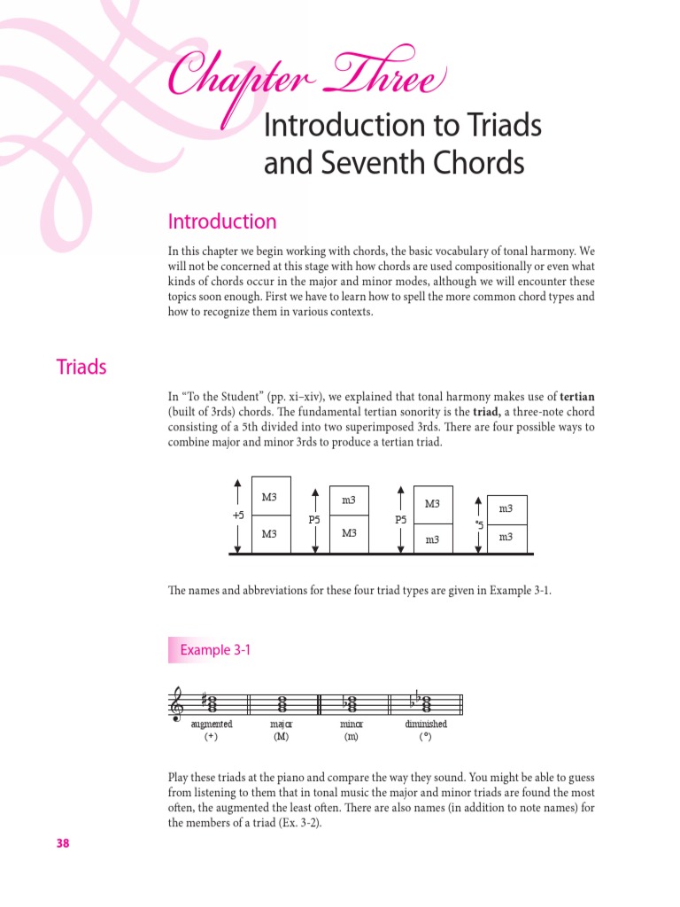 Tonal Harmony Chapter Three Chord Music Notation