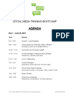 The Social Lights 2-Day Social Media Training Bootcamp Agenda