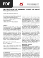 Download Survivin Potential role in diagnosis prognosis and targeted therapy of gastric cancer by wks38 SN22901790 doc pdf