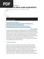 Seleção de Ideias Exige Pragmatismo