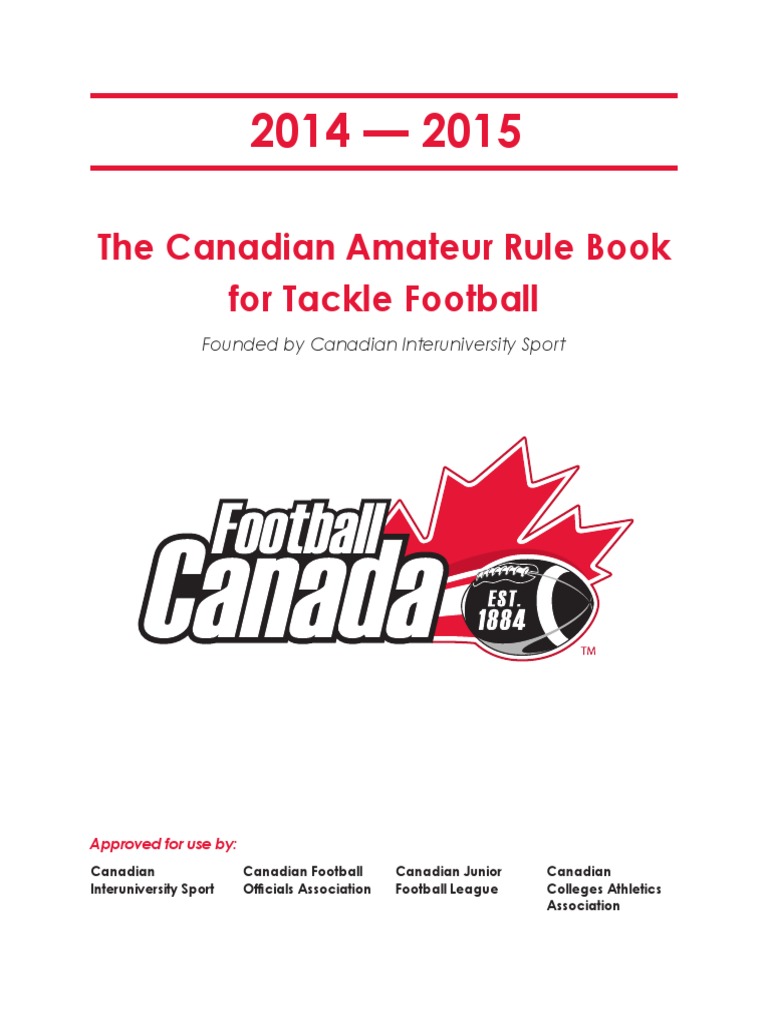 Canadian Tackle Football Rule Book | PDF | Athletic Sports | American ...